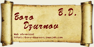 Boro Džurnov vizit kartica